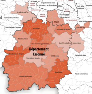 Carte des intercommunalités de l’Essonne