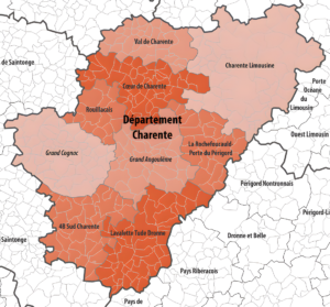 Carte des intercommunalités de la Charente
