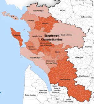 Carte des intercommunalités de la Charente-Maritime