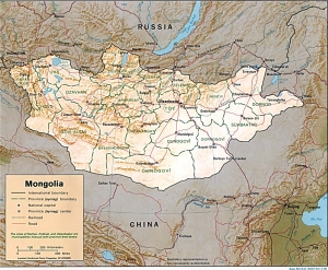 Carte de la Mongolie
