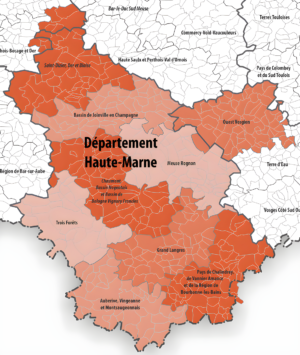 Carte des intercommunalités de la Haute-Marne