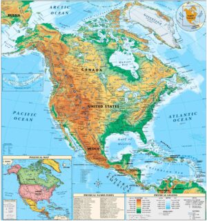 Carte de l’Amérique du Nord