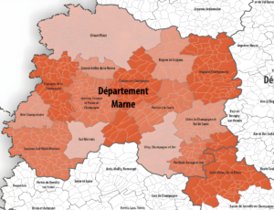 Carte des intercommunalités de la Marne