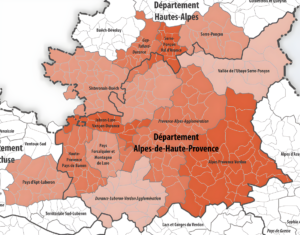 Carte des intercommunalités des Alpes-de-Haute-Provence