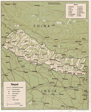 Carte du Népal