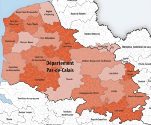 Carte des intercommunalités du Pas-de-Calais