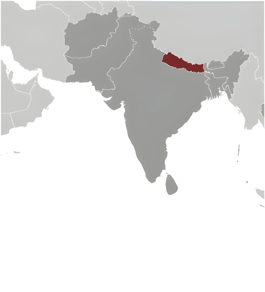 Carte de localisation du Népal