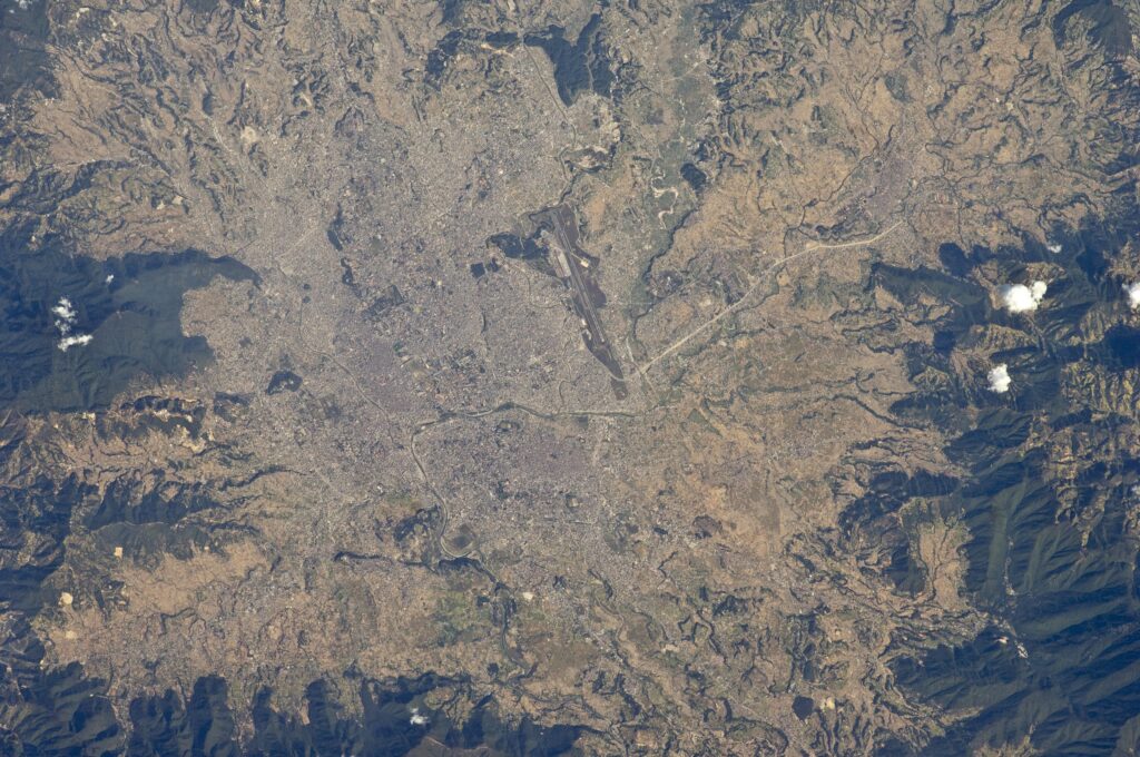 Image satellite de Katmandou au Népal
