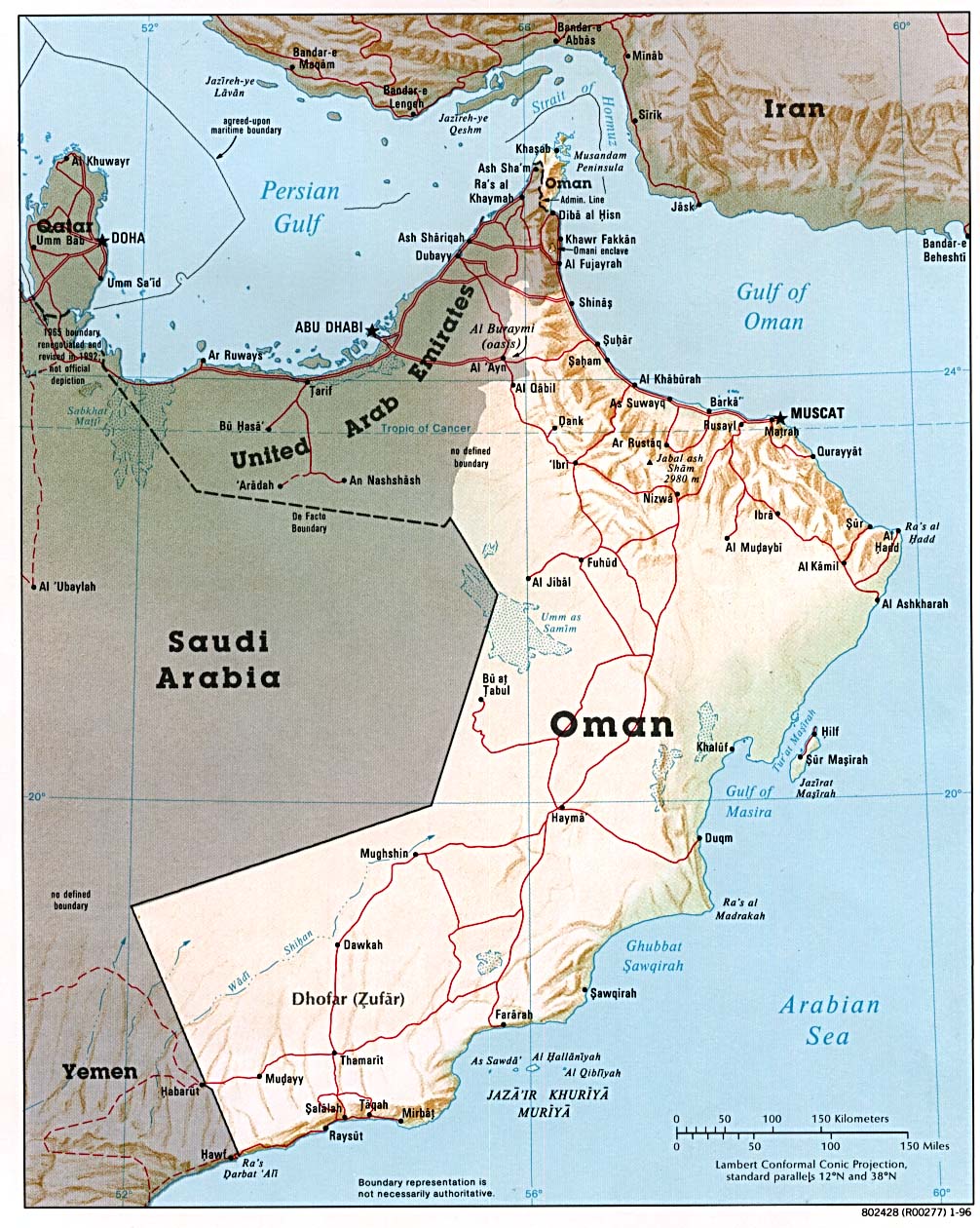 Carte d'Oman
