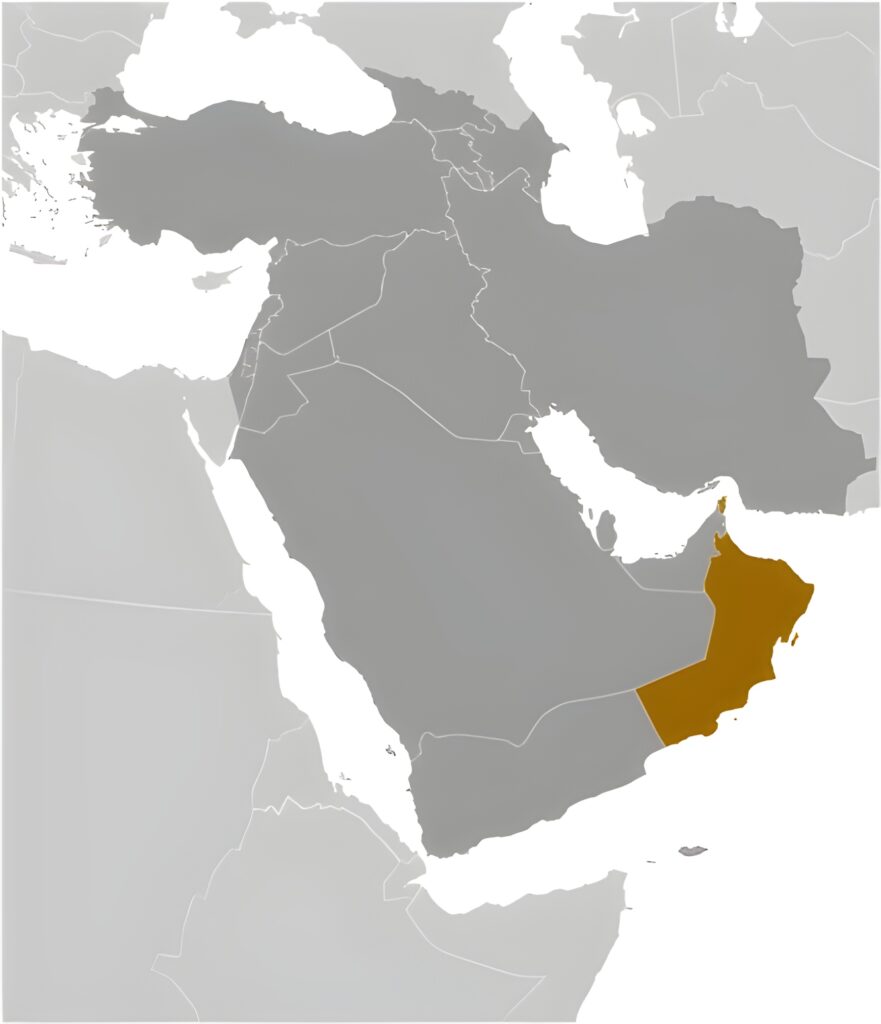 Carte de localisation d'Oman