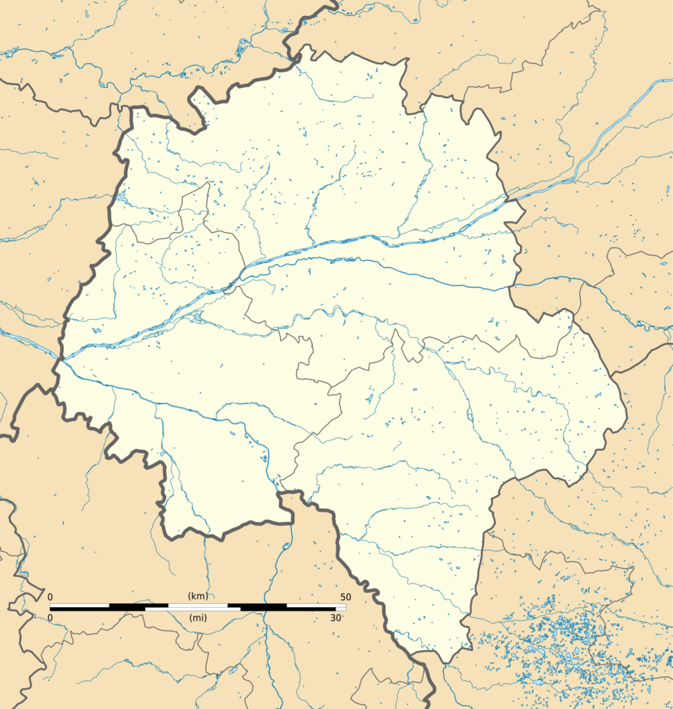 Carte administrative vierge du département d'Indre-et-Loire.