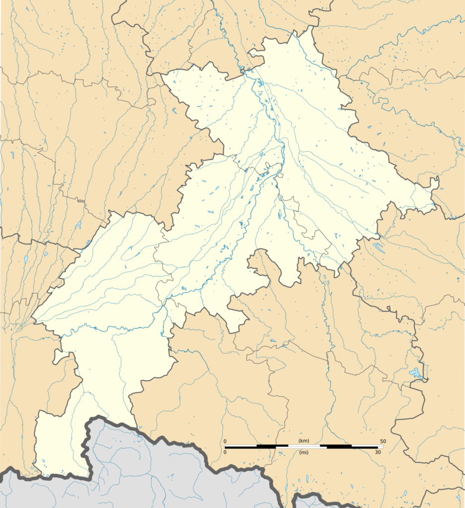 Carte vierge du département de la Haute-Garonne.