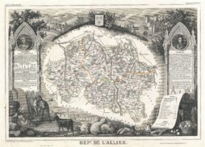 Carte du département de l’Allier 1852