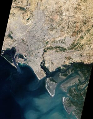 Image satellite du sud-ouest de Karachi