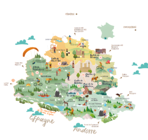 Carte touristique de l’Ariège