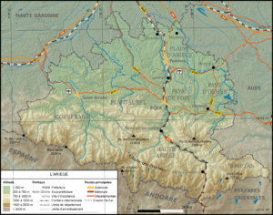 Carte topographique de l’Ariège