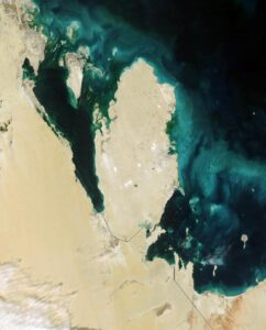 Image satellite du Qatar du 31 janvier 2003.