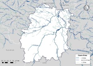 Carte hydrographique de l’Essonne