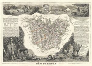 Carte du département de l’Eure 1852