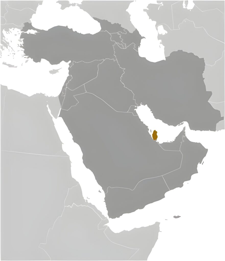 Carte de localisation du Qatar