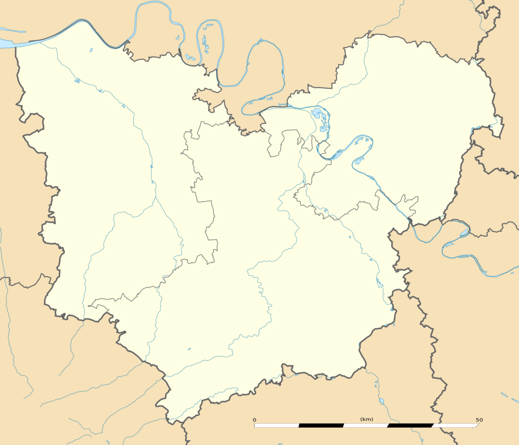 Carte vierge du département de l'Eure.