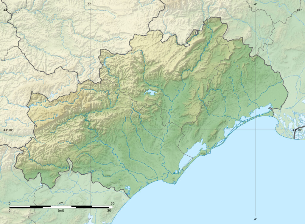 Carte vierge de l'Hérault