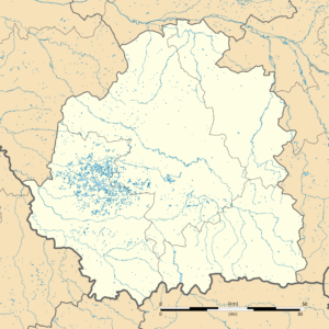 Carte vierge de l’Indre