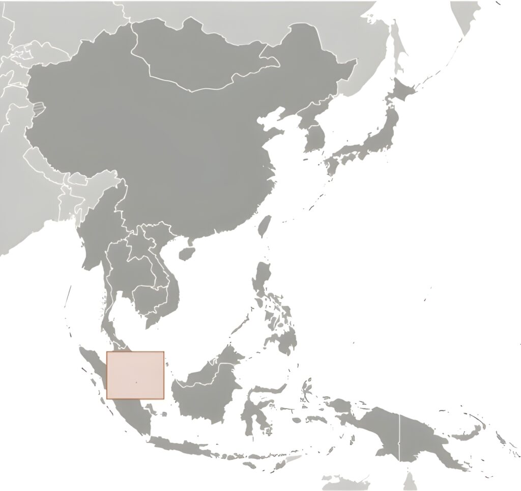 Carte de localisation de Singapour