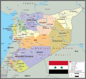 Carte de la Syrie