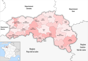 Carte des cantons du département de l’Orne