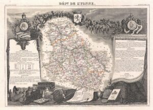 Carte du département de l’Yonne 1852
