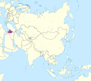 Carte de localisation de la Syrie en Asie.