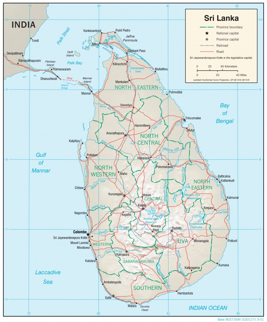 Carte du Sri Lanka