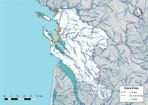 Carte hydrographique de la Charente-Maritime
