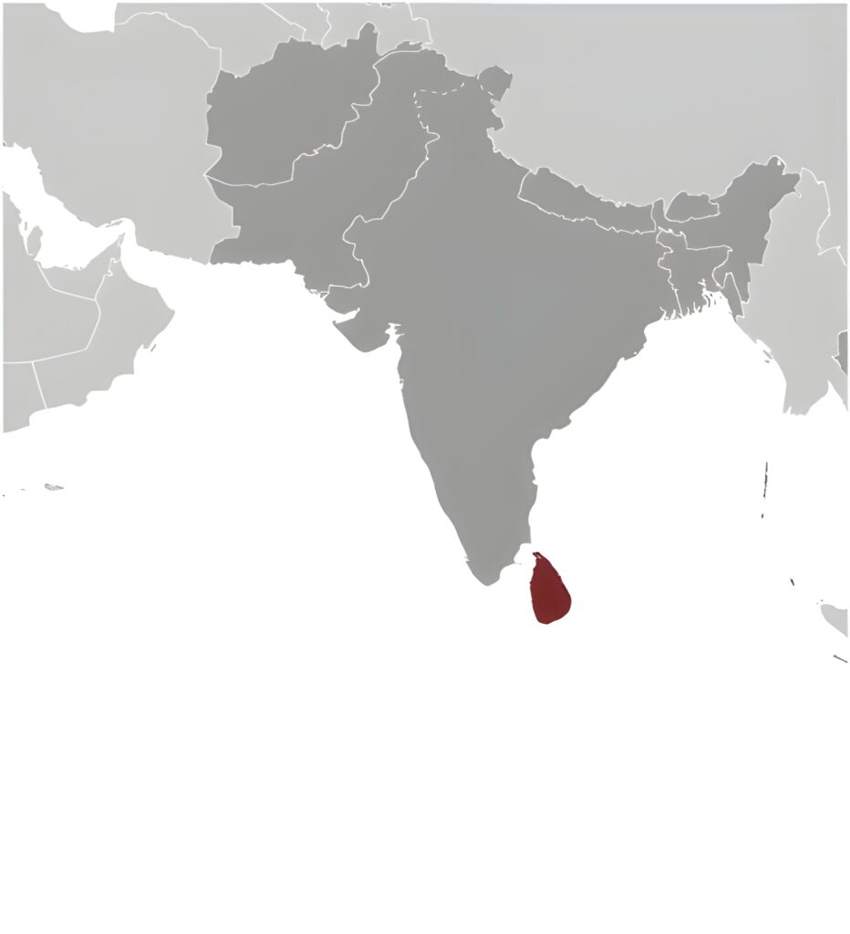Carte de localisation du Sri Lanka