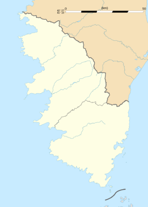Carte vierge de la Corse-du-Sud