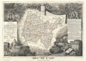 Carte du département de l’Ain 1852