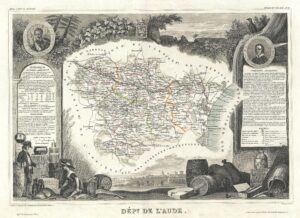 Carte du département de l’Aude 1852