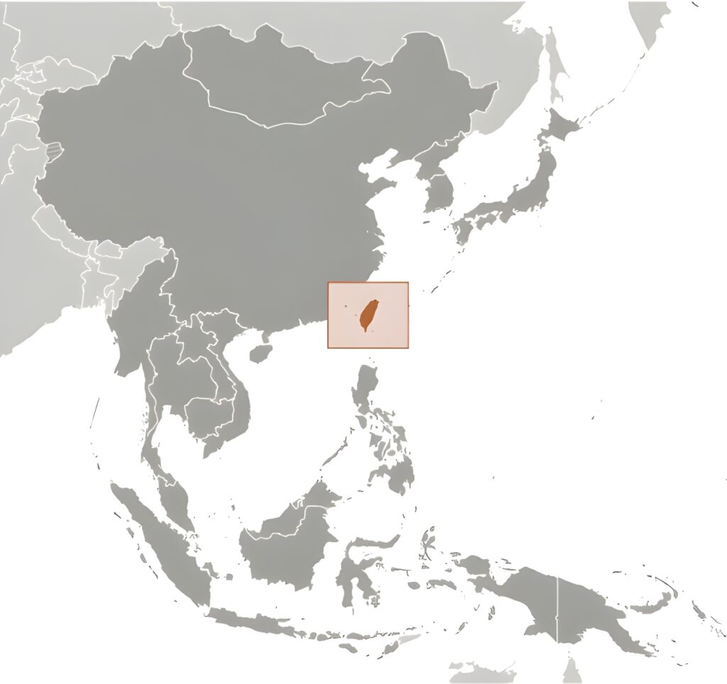 Carte de localisation de Taïwan