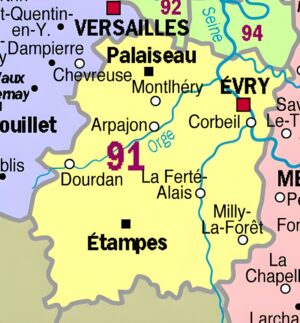 Carte des principales communes de l’Essonne