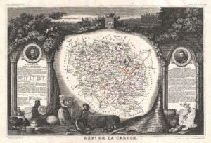 Carte du département de la Creuse 1852