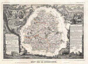 Carte du département de la Dordogne 1852