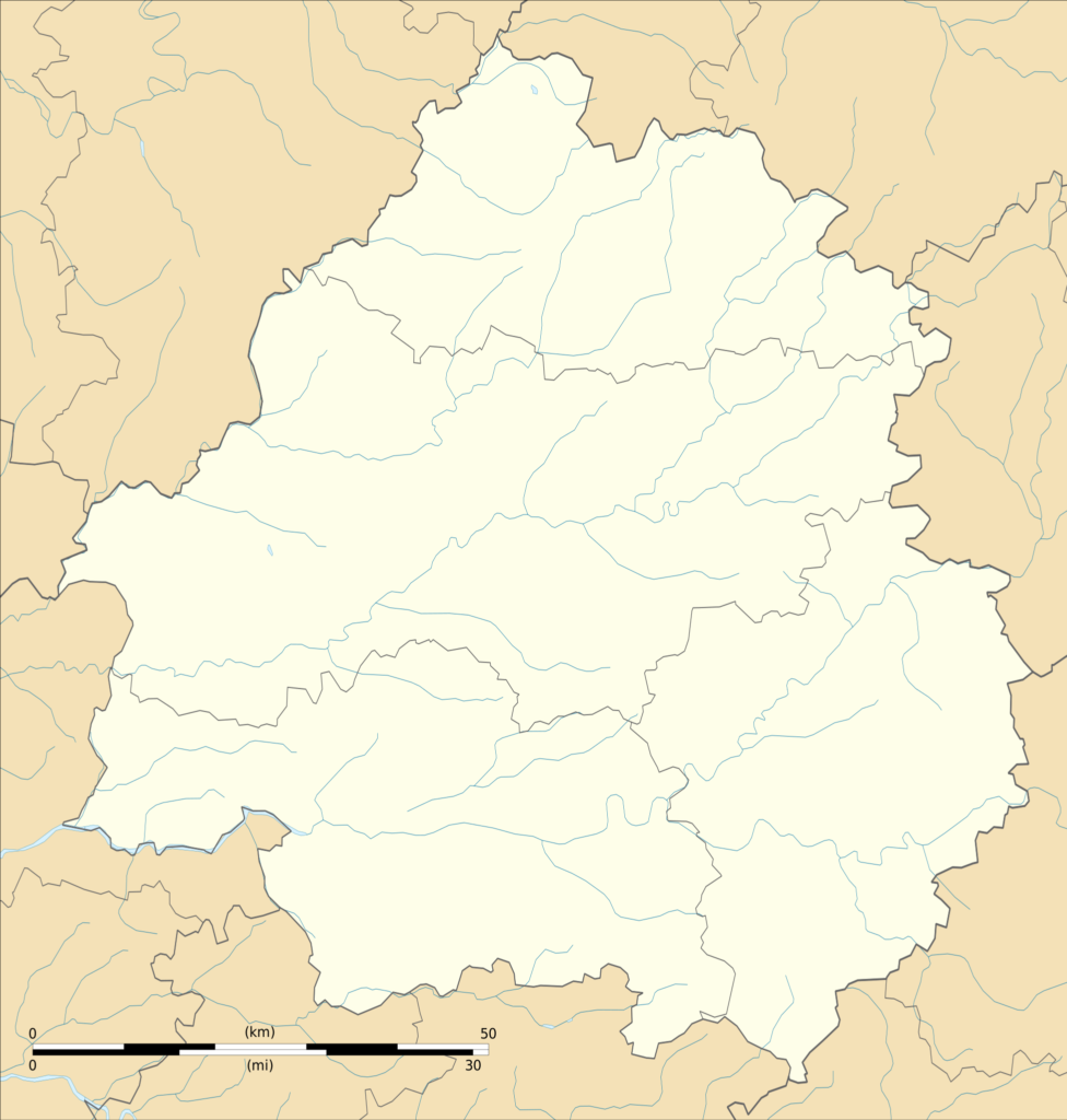 Carte vierge du département de la Dordogne.