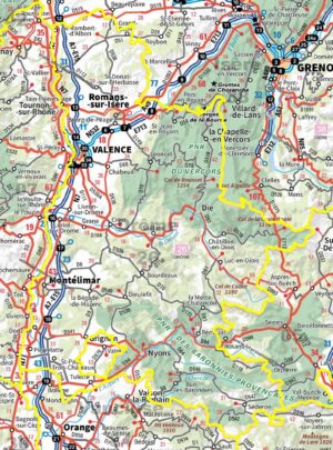 Carte routière de la Drôme