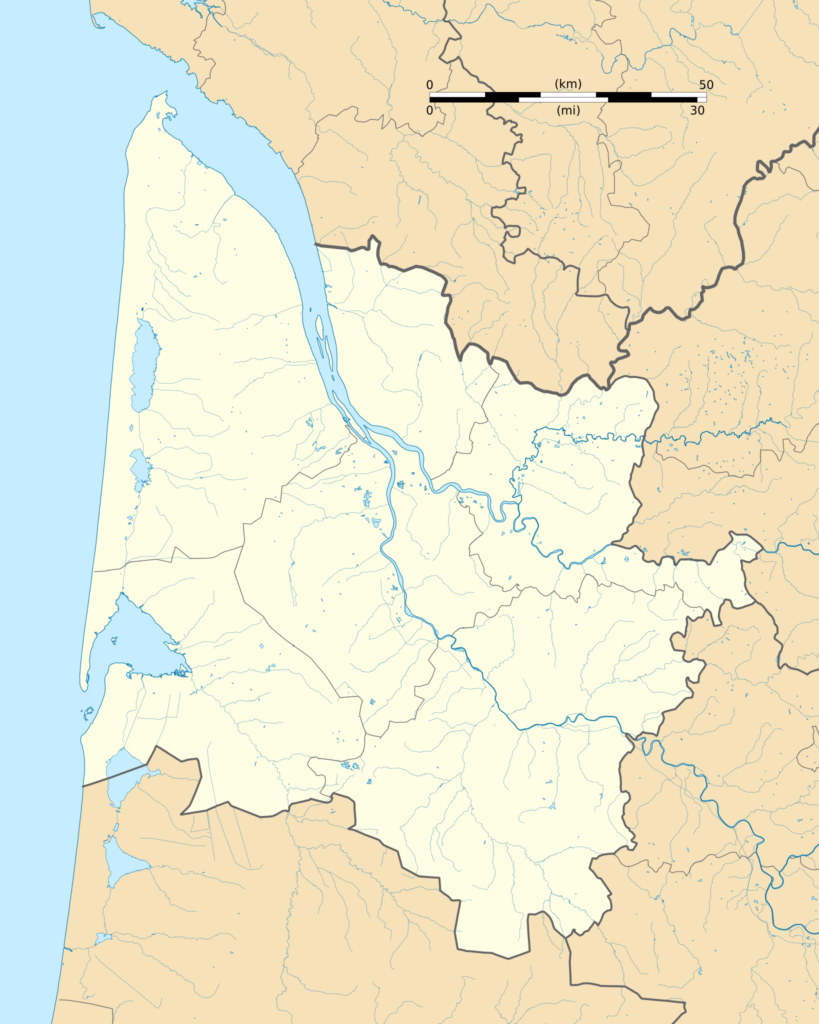 Carte du département de la Gironde.