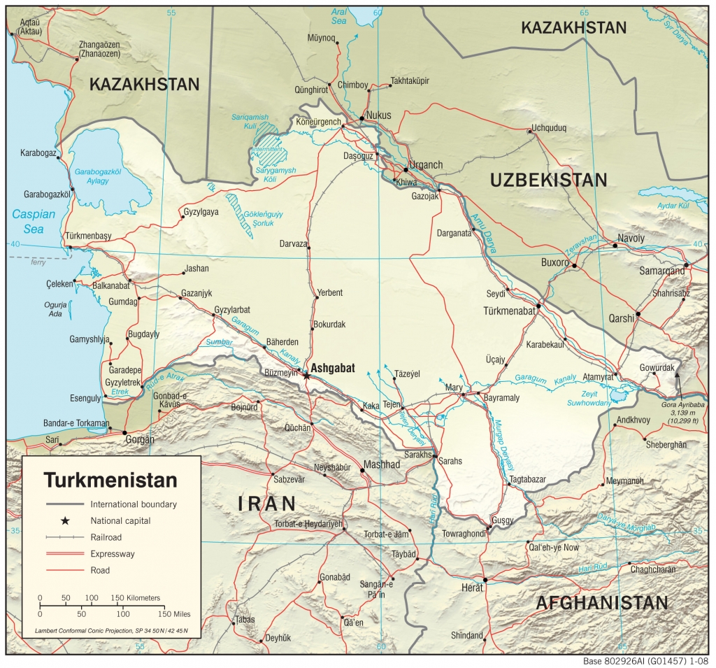Carte du Turkménistan
