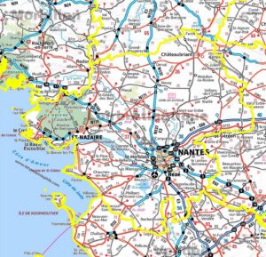 Carte routière de la Loire-Atlantique
