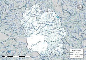 Carte hydrographique de la Lozère