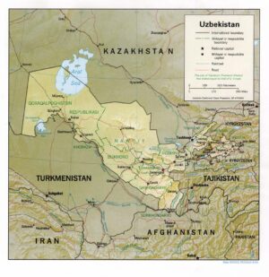 Carte de l'Ouzbékistan