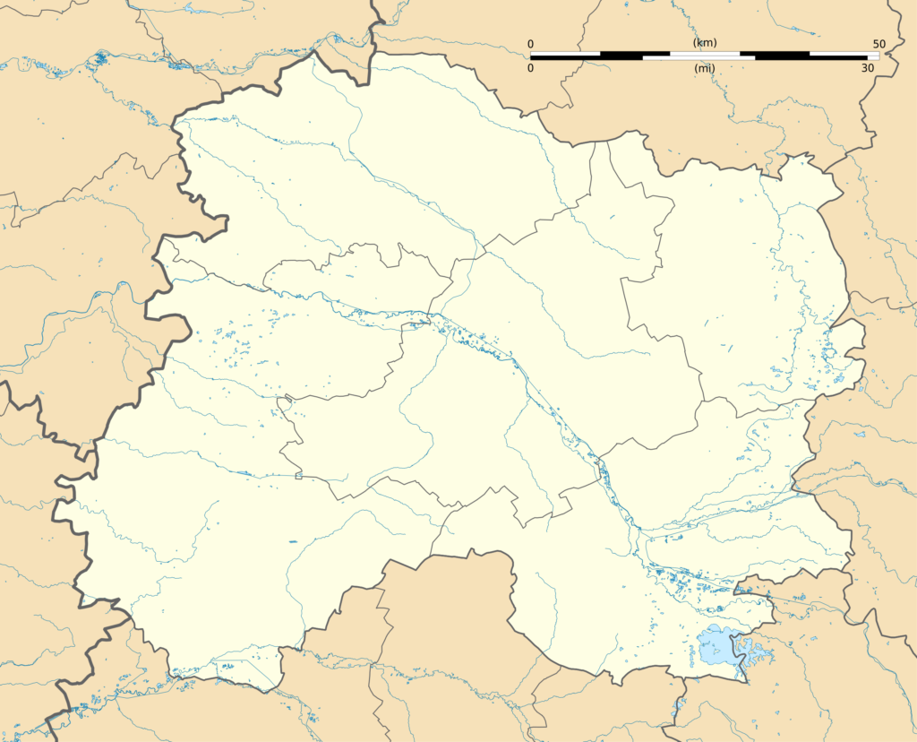 Carte vierge du département de la Marne.